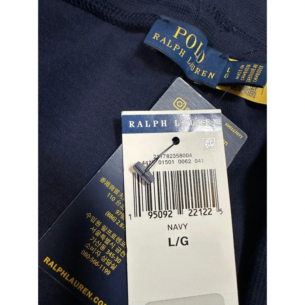 Polo‎ Ralph Lauren Mens Navy Blue Jogger Sweatpants NWT Size Large L/G
